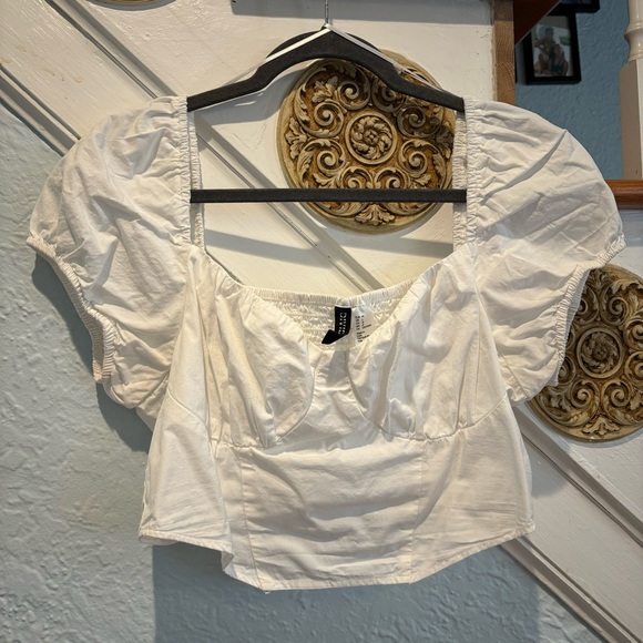 White Crop Top - Picture 1 of 6